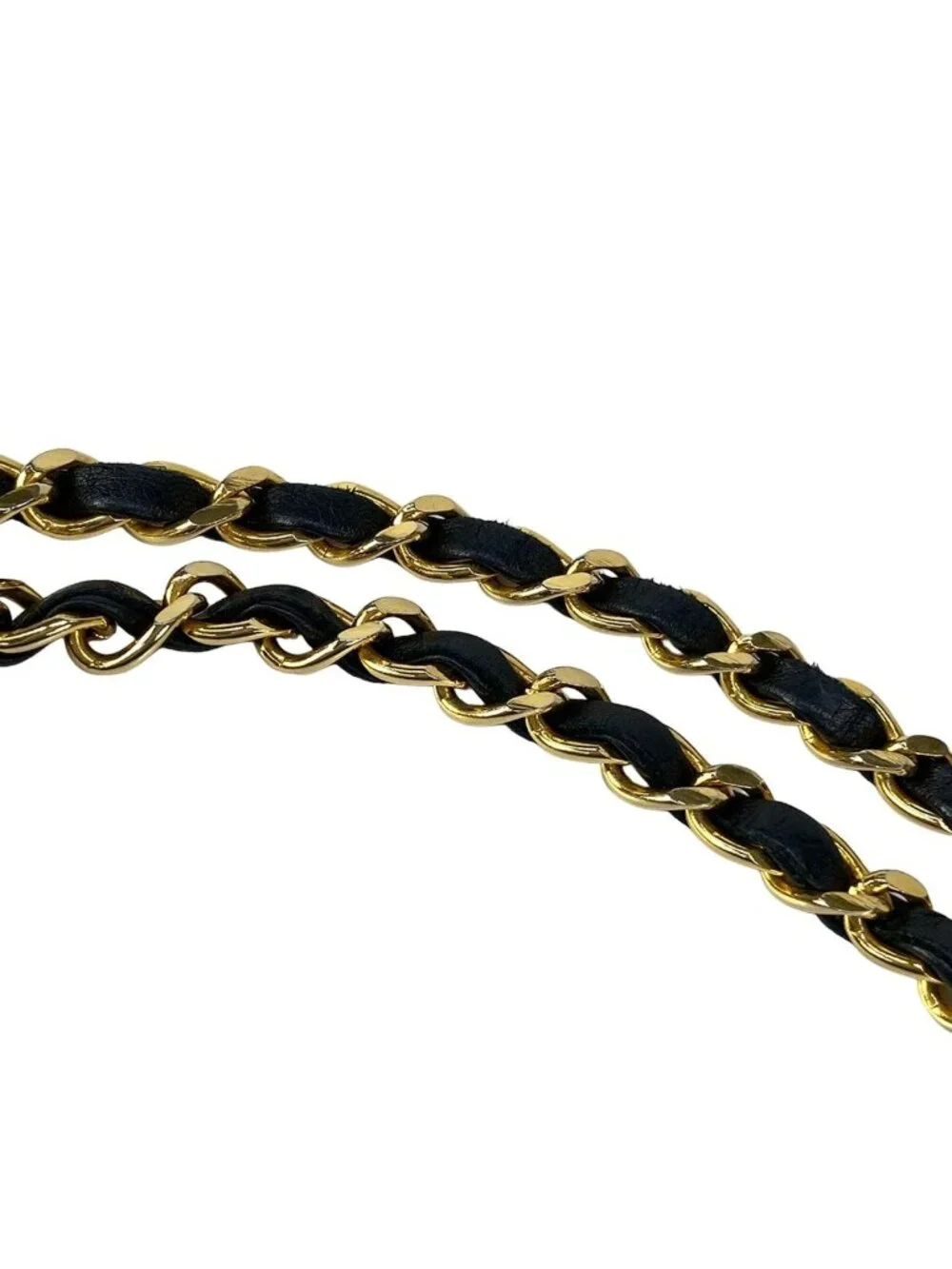 Chanel Shoulder Bag Double Flap Quilted Black Chain Gold Lambskin